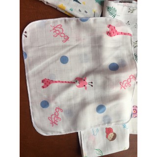 Set 5 chiếc khăn sữa sợi tre 4 lớp