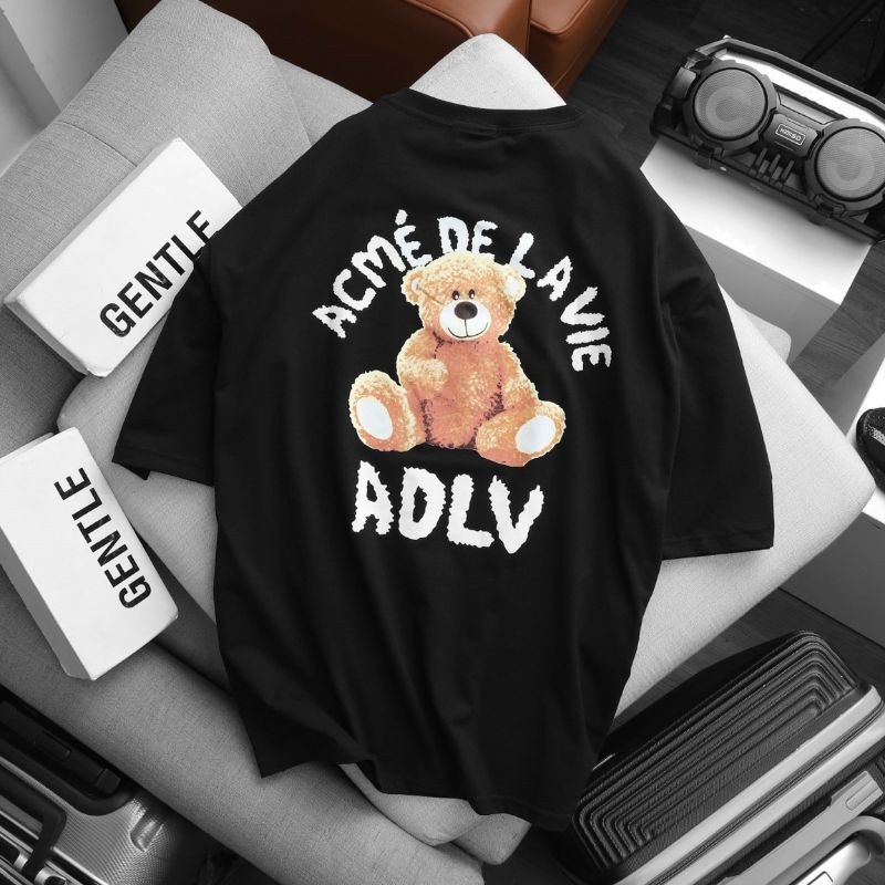 Áo thun tay lỡ phông Unisex nam nữ cotton in hình con gấu form rộng | BigBuy360 - bigbuy360.vn