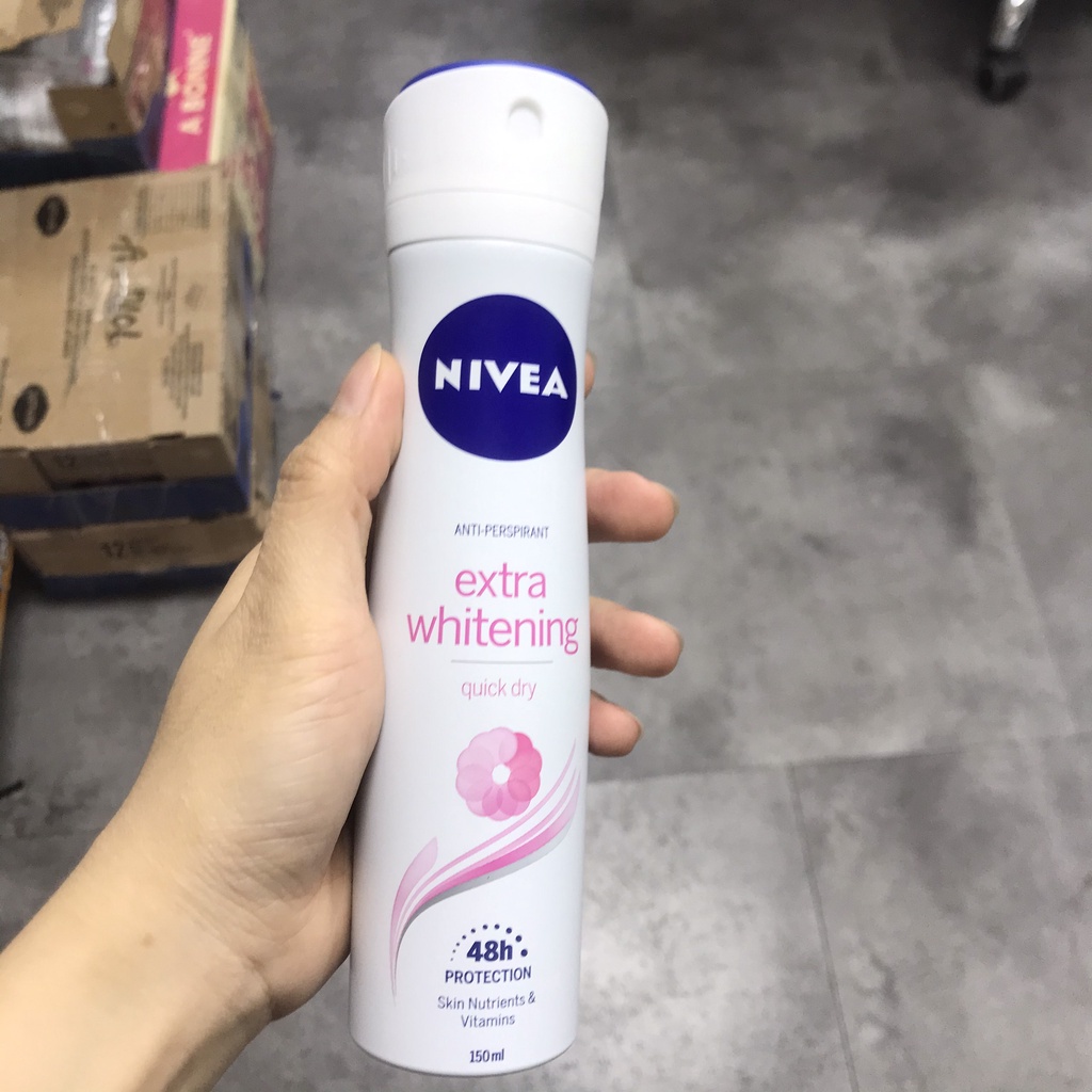 Sịt khử mùi nữ Nivea 150ml - Xịt khử mùi hôi nách nữ Nivea