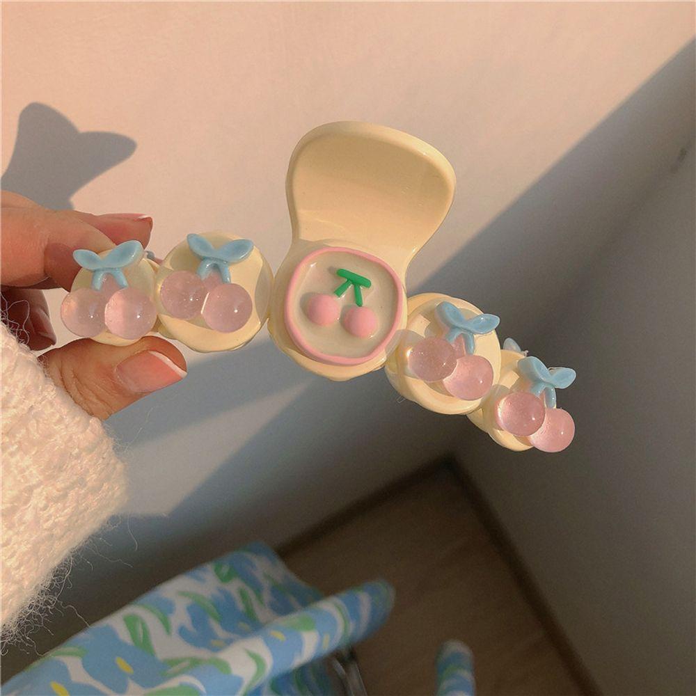 Kẹp Tóc Hình Con Cua Cỡ Lớn Màu Hồng Cổ Điển Ngọt Ngào VANES1 Cho Nữ