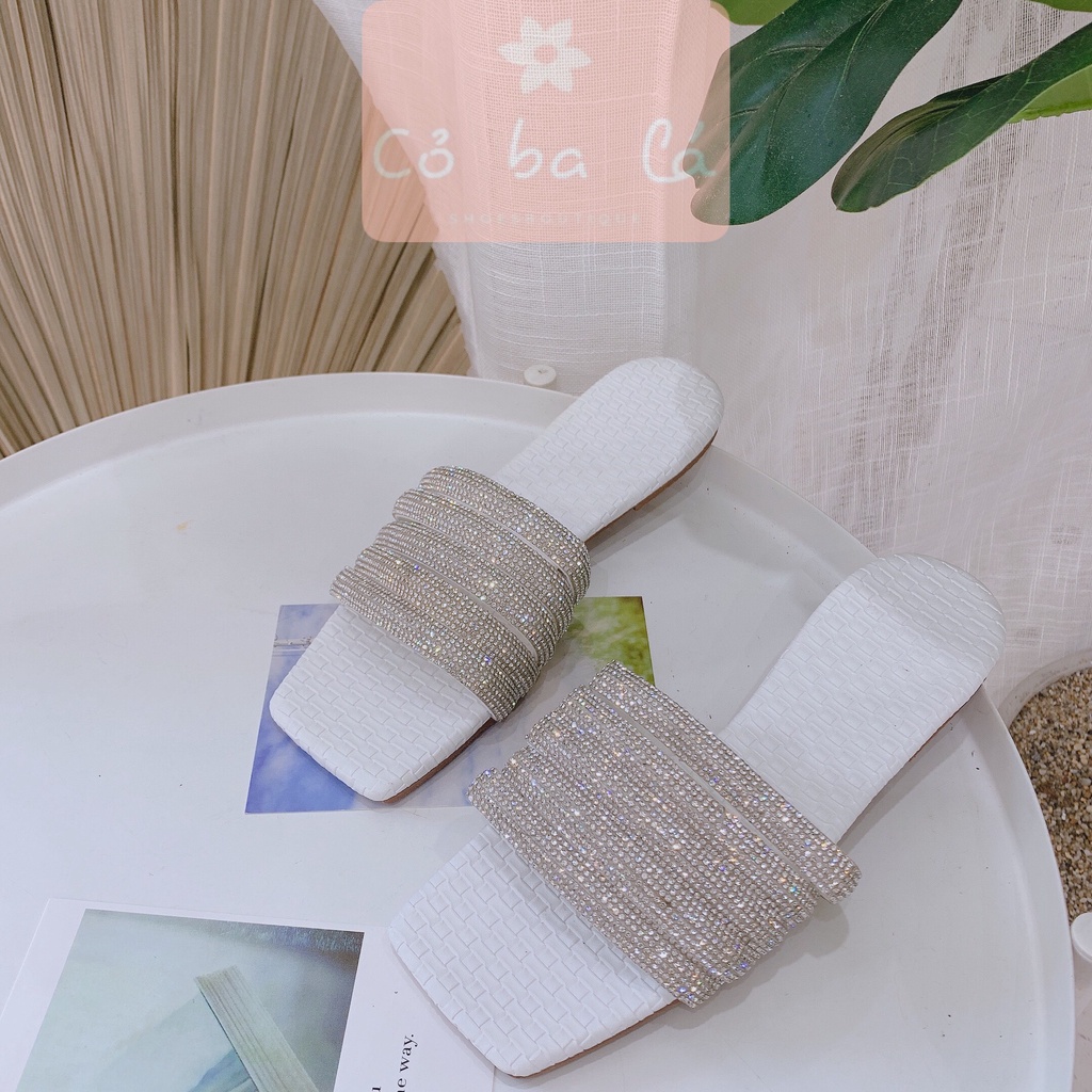 LÊ NỮ COBALA SHOES - DÉP THỜI TRANG ĐẾ BỆT MŨI VUÔNG - DÉP LÊ MŨI VUÔNG QUAI ĐÁ - D21110100