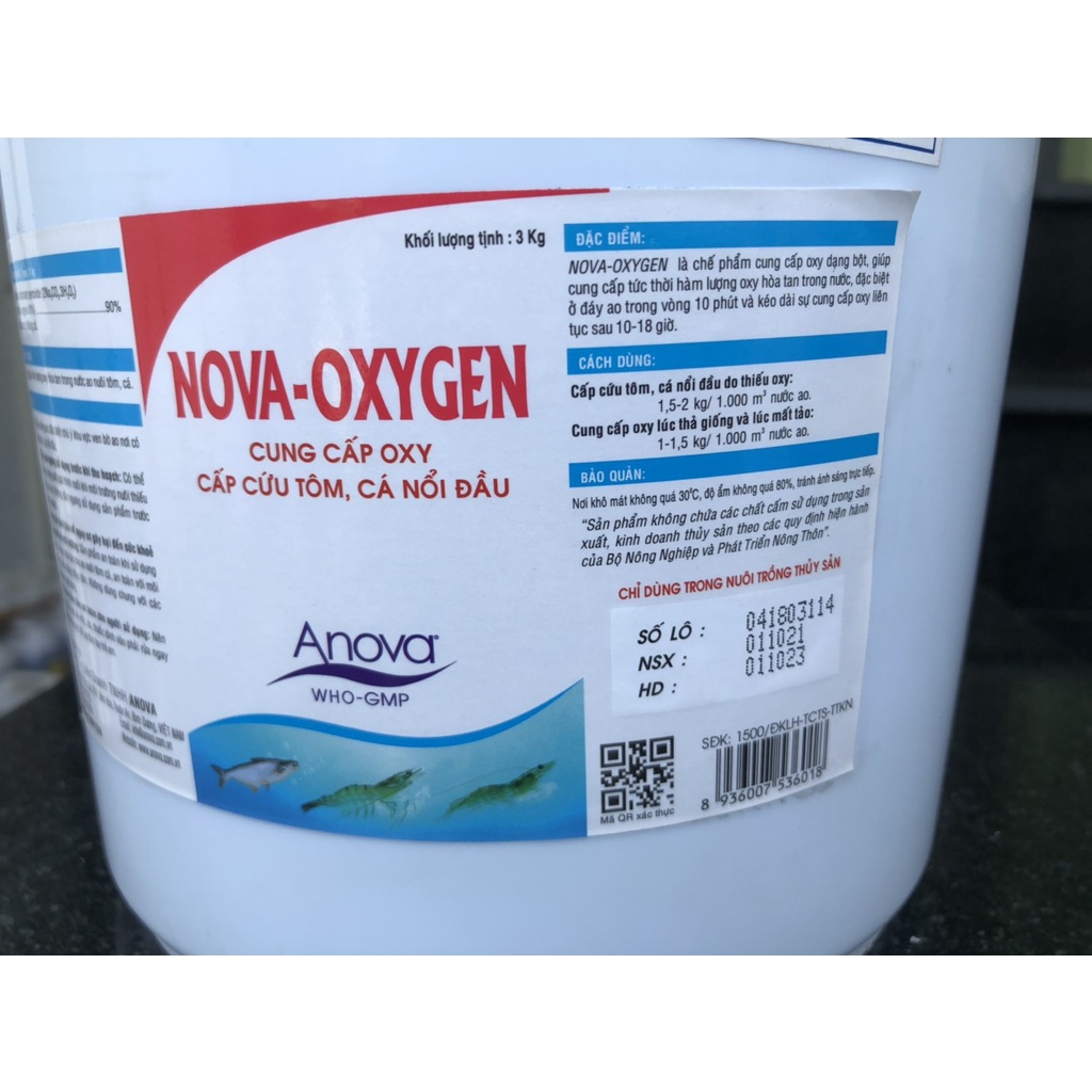 Chế Phẩm Cung Cấp Oxy Cho Tôm Cá Anova Nova Oxygen Dạng Bột