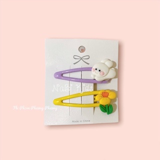 Kẹp tóc cho bé, set 2 kẹp tóc đáng yêu cho bé