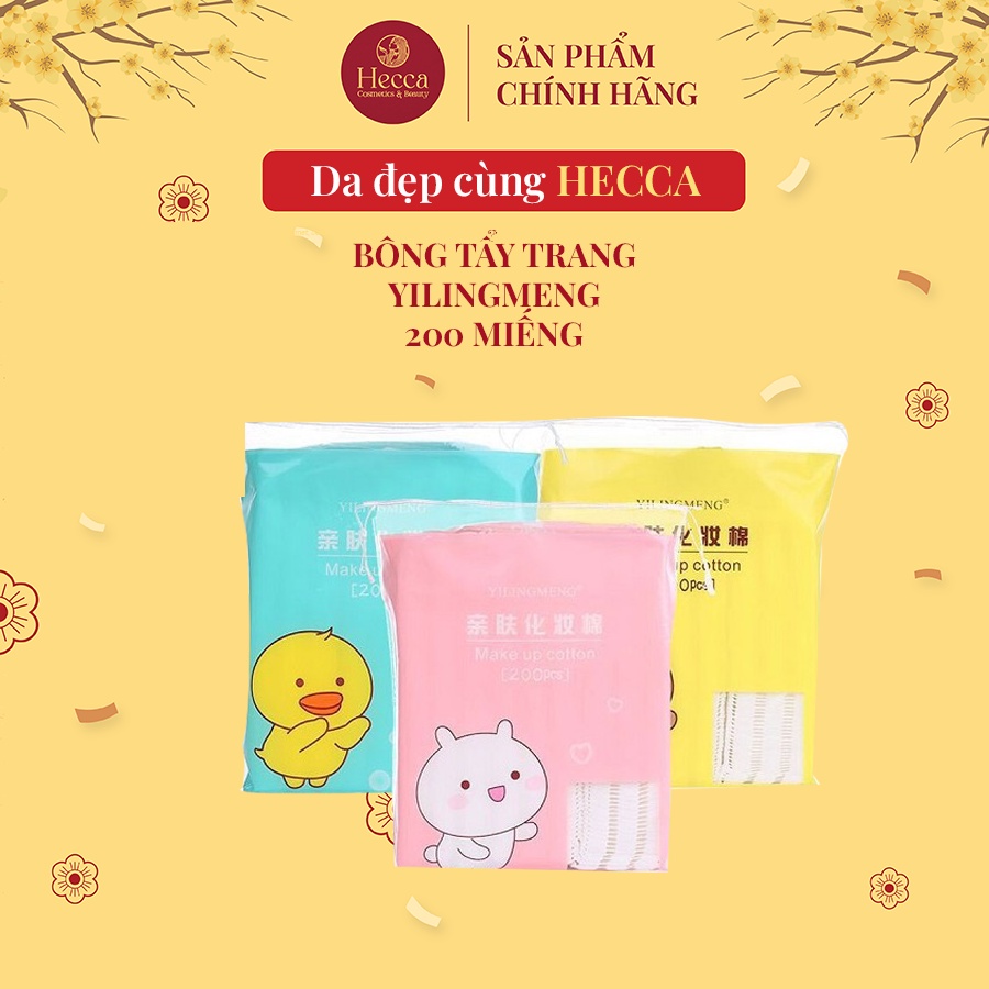 Bông Tẩy Trang Yilingmeng Make Up Cotton 200 miếng - Hecca Cosmetics &amp; Beauty