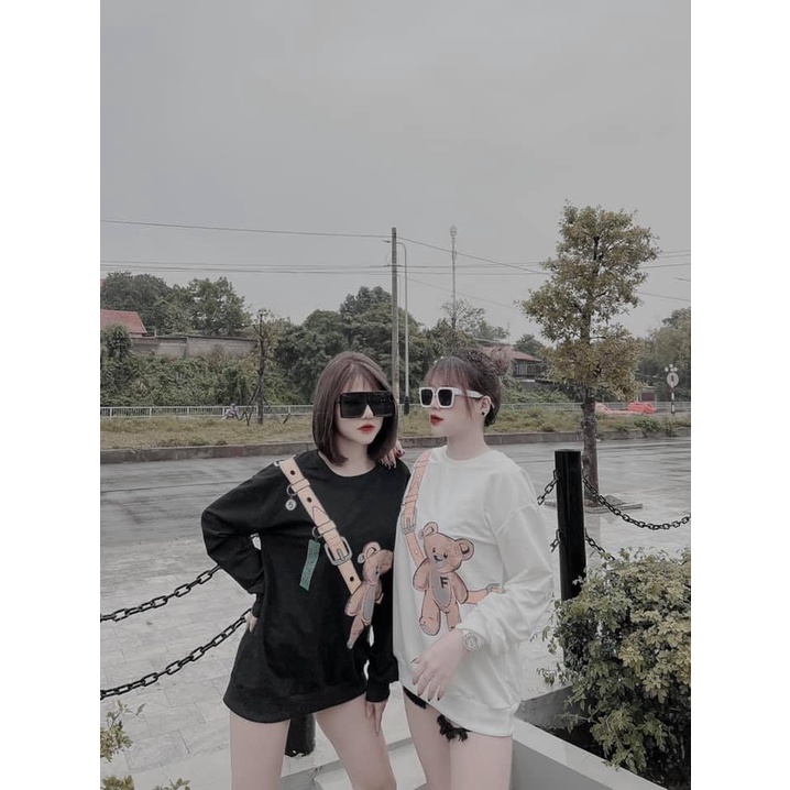 Áo nỉ họa tiết con gấu cực xinh (ảnh thật video) | BigBuy360 - bigbuy360.vn