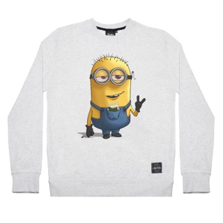 [có Ảnh thật] Áo unisex Sweater in nỉ bông (35-68kg). minions hi