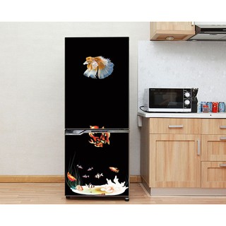 Decal trang trí tủ lạnh mẫu cá Koi 1