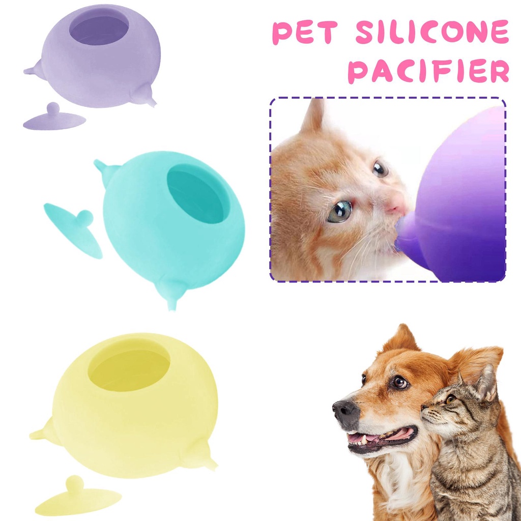 Núm Vú Giả Bằng Silicon Màu Macaron Cho Mèo &amp; Cún Con Y1B5