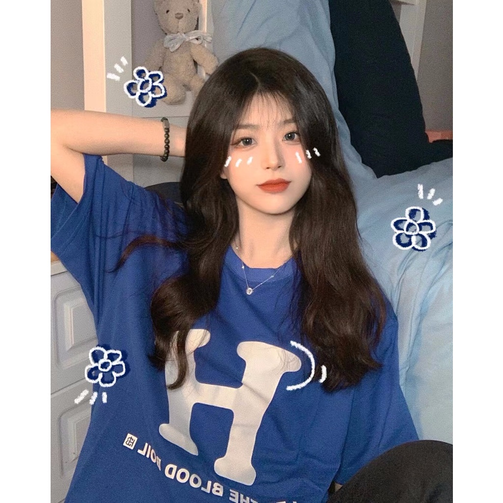 Áo Thun Cotton Tay Ngắn Dáng Rộng In Chữ Thời Trang Mùa Hè Hàng Mới Dành Cho Bạn Nữ