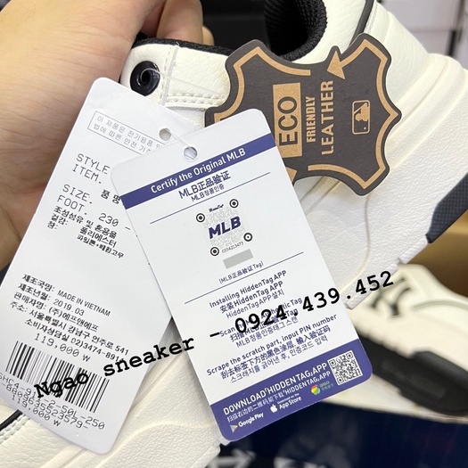 Giày sneakers MLB Liner White Green 2022 - Fullbox