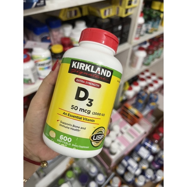 Vitamin D vitamin D3 Kirkland 600 viên 2000 iu, nature made 1000iu ,5000 iu