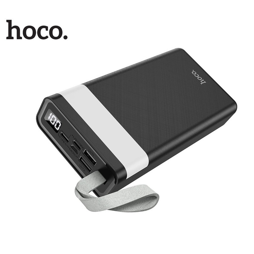 Pin sạc dự phòng Hoco J73 dung lượng 30000mAh, sạc nhanh 5V/2A Max, 2 cổng ouput, 3 cổng input, tích hợp đèn chiếu sáng