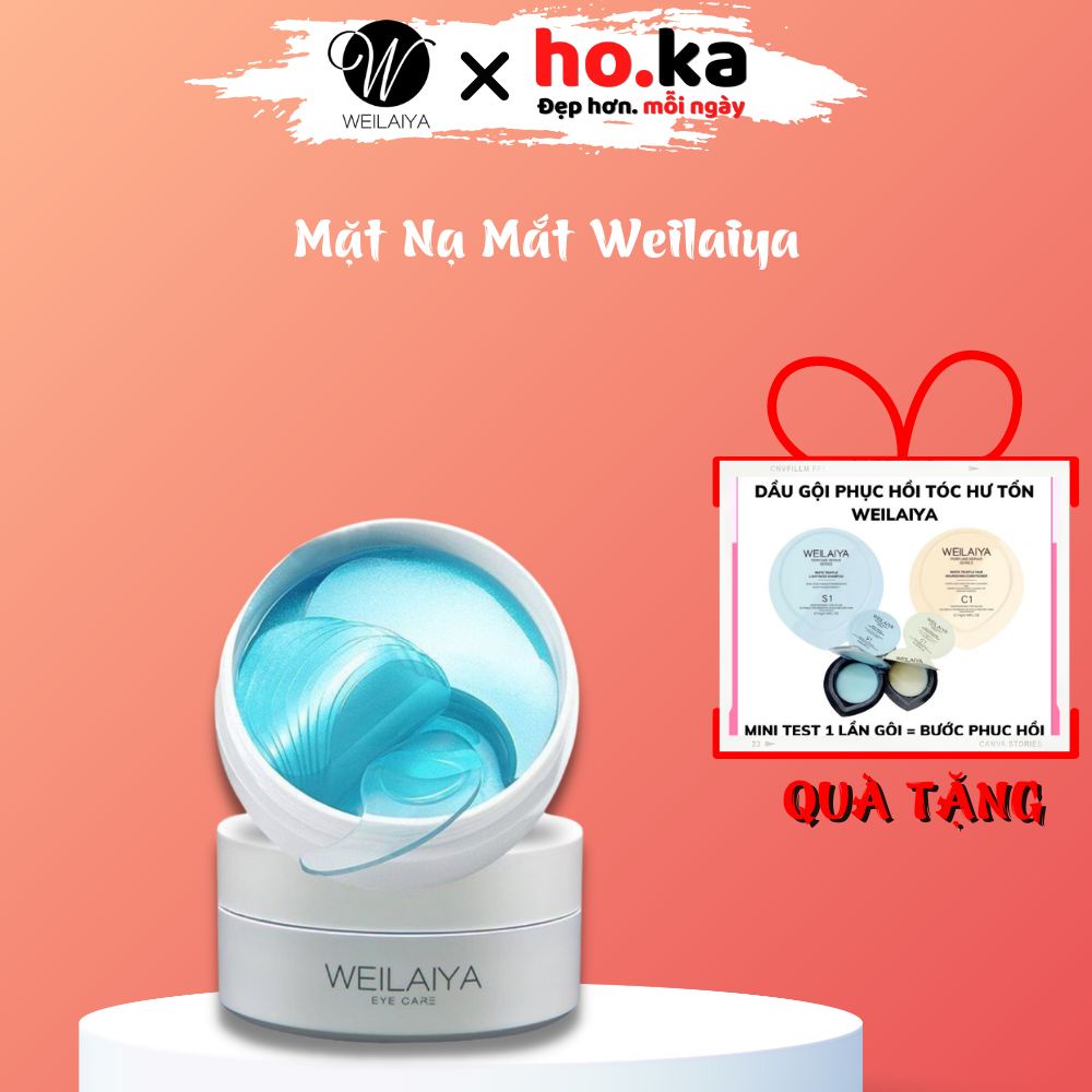 Mặt Nạ Mắt Weilaiya Collagen Giảm Thâm Mờ Nhăn Giúp Vùng Mắt Luôn Căng Bóng Hộp 60 Miếng