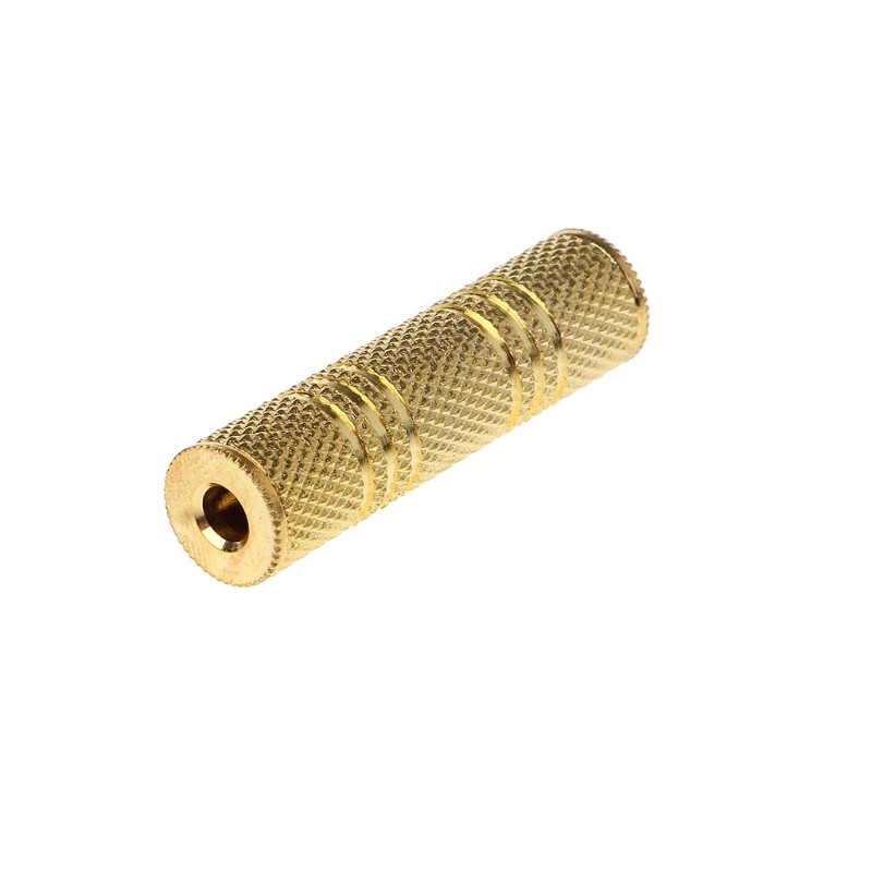 ❤❤ Metal Stereo 3.5mm Female To Female 1/8&quot; Jack Aux Audio Extender Converter