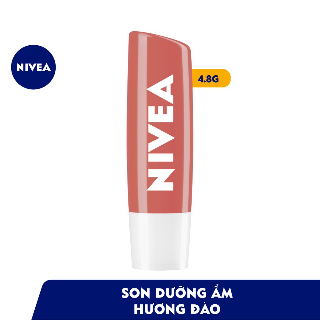 [G02] Son dưỡng môi NIVEA sắc cam hương đào Peach Shine (4.8g) - 85031 S002