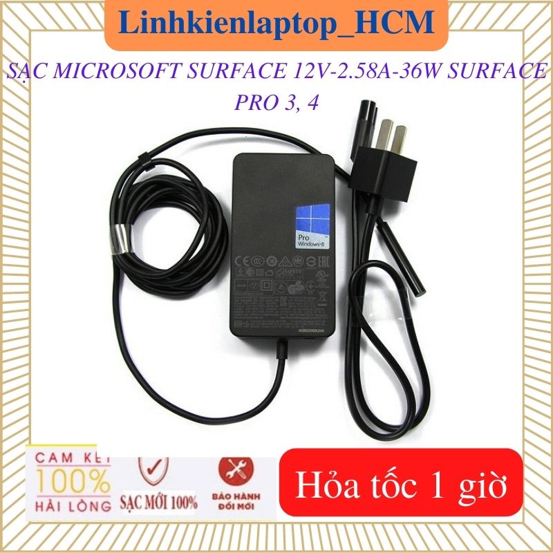 Sạc SURFACE PRO 3, 4 - Sạc MICROSOFT SURFACE 12V-2.58A-36W