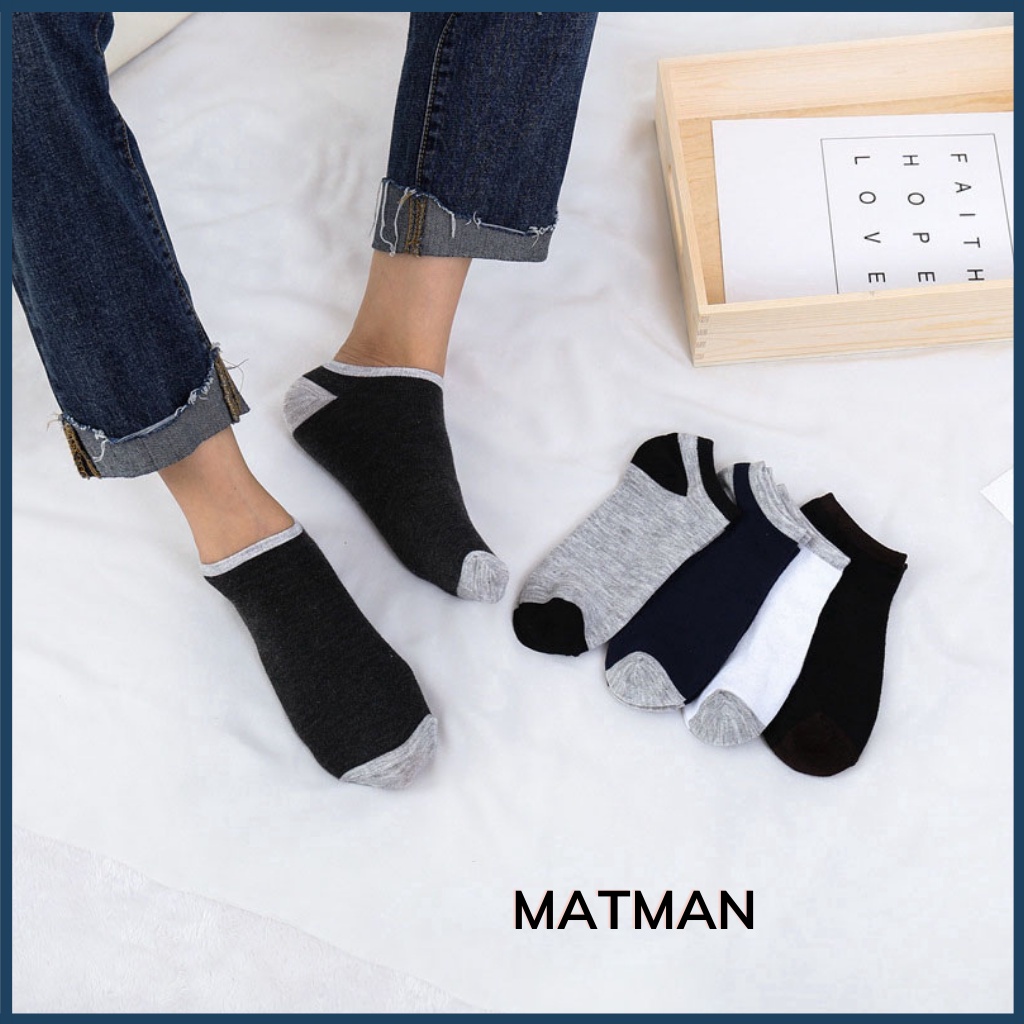 Tất nam công sở, tất nam cổ ngắn cotton Hàn Quốc thoáng khí