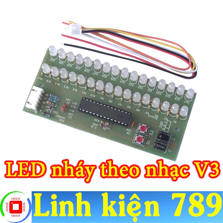 Mạch LED nháy theo nhạc - Linh kiện 789