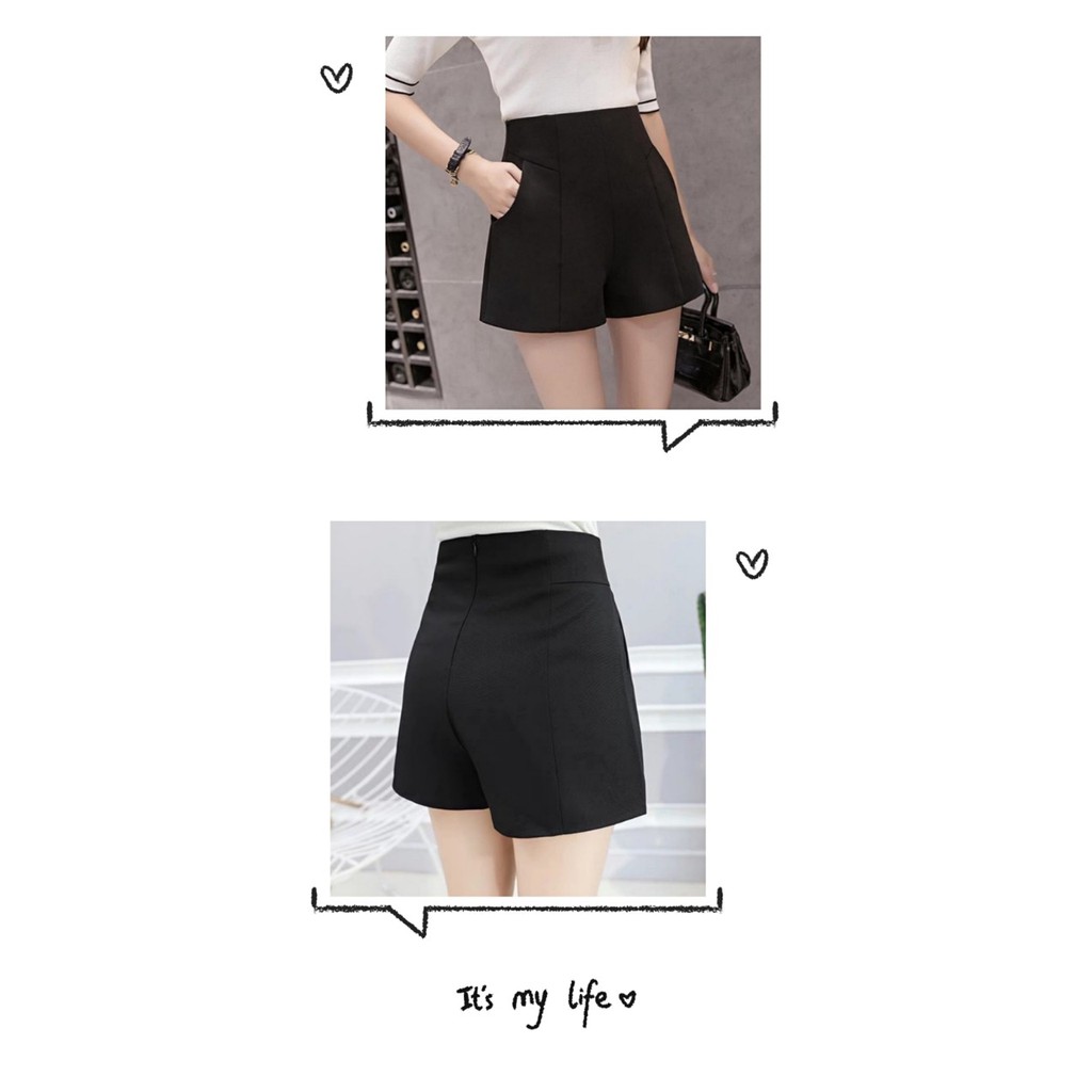 Quần short nữ cạp cao 044 Maia clothes (3 màu) , chất vải tuyết mưa, không nhăn | BigBuy360 - bigbuy360.vn