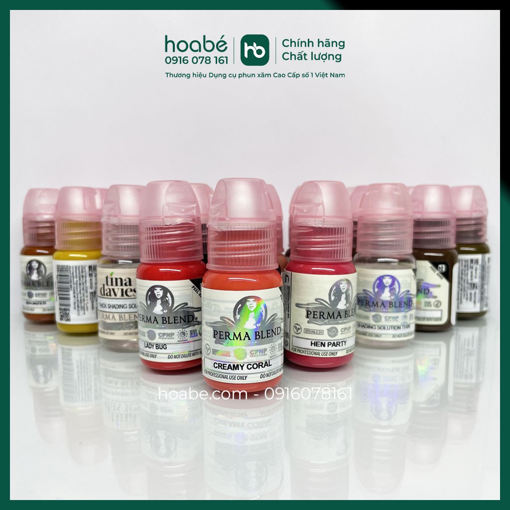 Mực Perma Blend Phun Xăm Môi Chân Mày Mí Tattoo Xăm Hình Chính Hãng Giá Rẻ DCPX HOA BÉ 2021