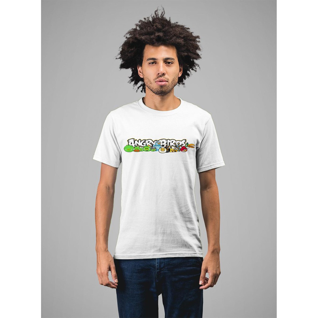 Áo thun in hình Chữ angry bird và những chú chim giân dữ