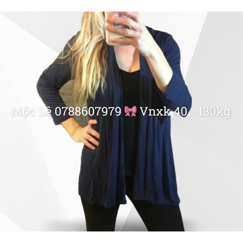 ( 40-80kg ) Áo khoác nhẹ cardigan thun lạnh mỏng mát vnxk xuất khẩu dư xịn