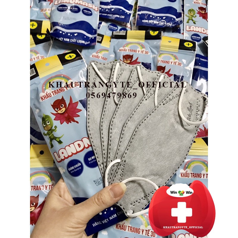 Khẩu trang trẻ em 3D Land Mask Kid 4 lớp kháng khuẩn gói 6 cái | BigBuy360 - bigbuy360.vn