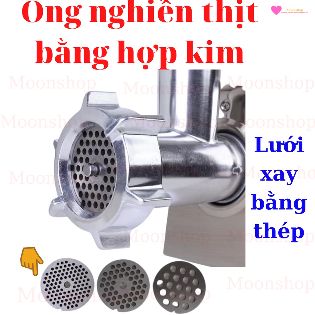 Máy Xay Thịt Đa Năng Dạng Công Nghiệp Nhông Bằng Kim Loại Motor Bằng Đồng Hàng Nhập Khâu Chất Lượng Cao Gali Công Suất 1