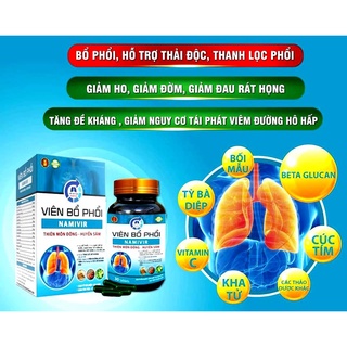Viên bổ phổi Namivir ,bổ phổi hỗ trợ thải độc,thanh lọc phổi