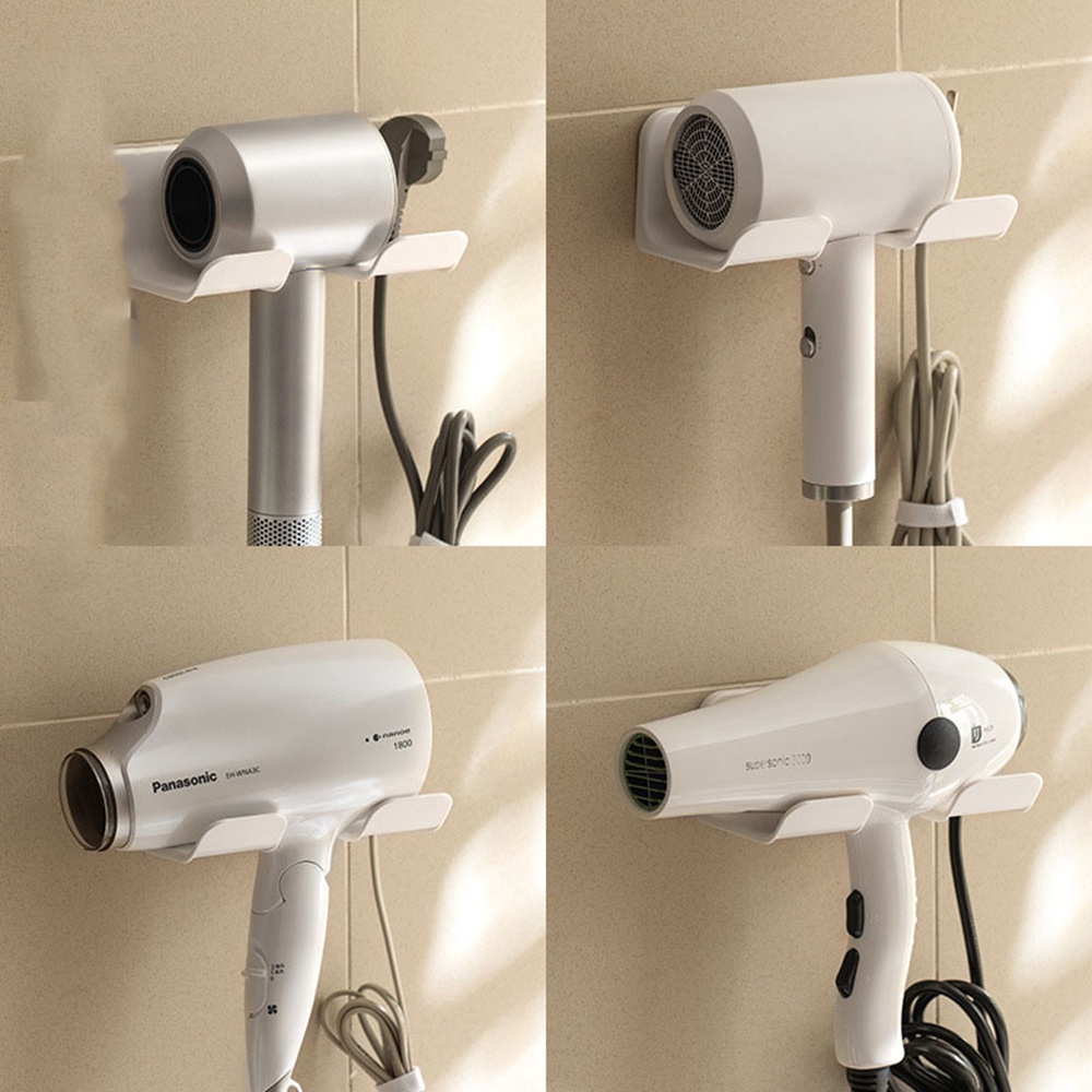 Giá Đựng Máy Sấy Tóc Đa Năng Dán Tường Không Cần Đục Lỗ Tiện Dụng Cho Nhà Tắm