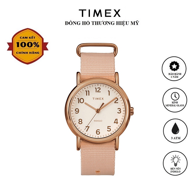 Đồng hồ Nữ Timex Weekender Nylon Strap - TW2R59600 Dây Vải - Chính Hãng