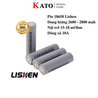 Pin 18650 dung lượng cao Lishen xám 2600, 2800 mah xả 10A (hàng mới , chính hãng)