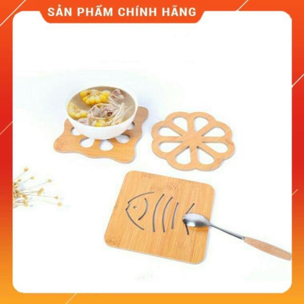 [ HÀNG SIÊU TỐT] Miếng lót nồi bằng gỗ nhiều hình (kt 15*15cm)