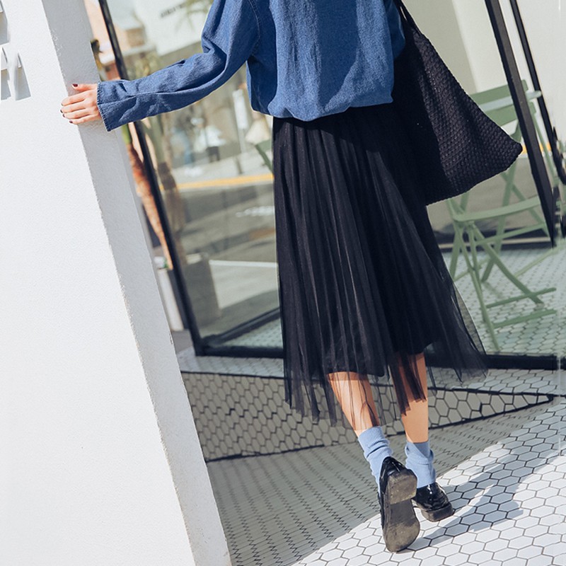 chân váy dài ulzzang order chân váy xếp li dài xòe dáng hàn quốc KÈM ẢNH THẬT | BigBuy360 - bigbuy360.vn