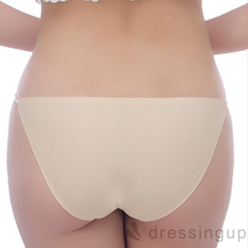 Quần Lót Lưng Thấp Siêu Mỏng Không Đường May Màu Trơn Thời Trang Cho Nữ