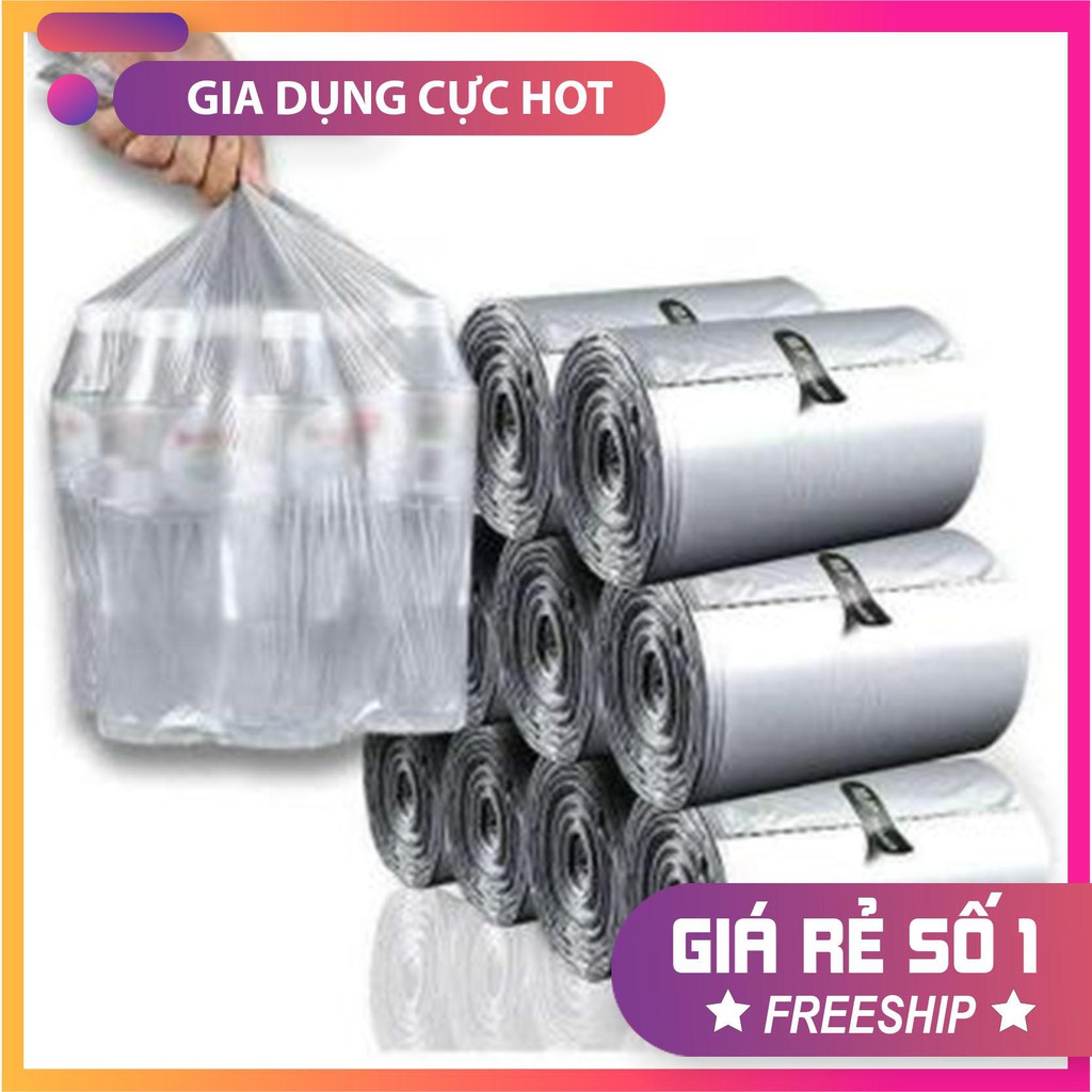 Cuộn 110 túi đựng rác tự hủy bạc