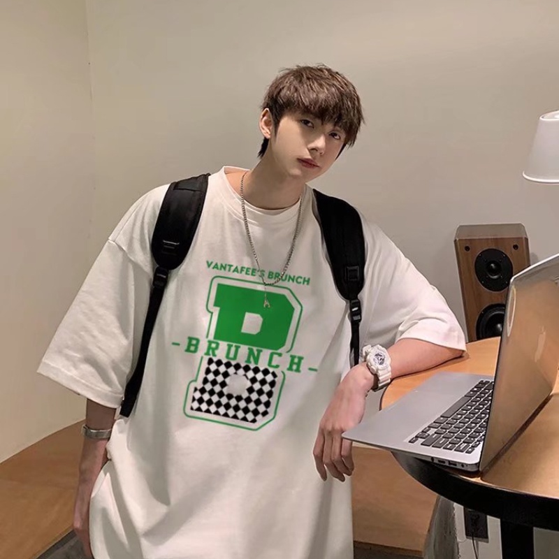 Áo Thun Tay Ngắn Dáng Rộng Phong Cách Hip hop Thời Trang Mùa Hè Cho Nam