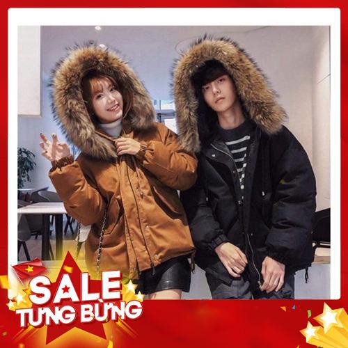 Áo phao mũ lông ba lớp D&H -Hàng nhập khẩu