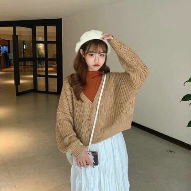 Áo khoác cadigan dáng ngắn