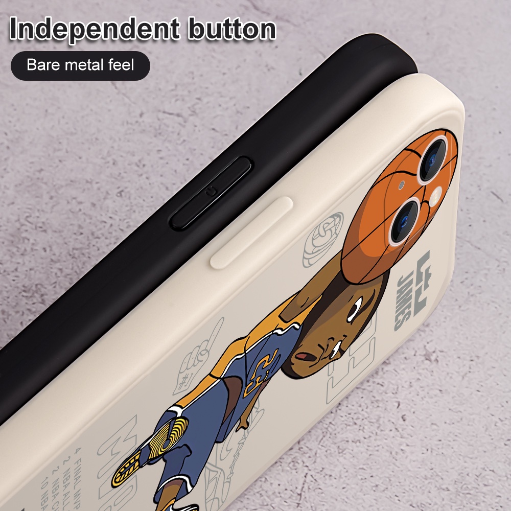Ốp Điện Thoại Silicon Mềm Hình NBA 23 James Cho iPhone 13 12 11 mini Pro Max XS XR X 7 8 SE 6 6S mini Pro