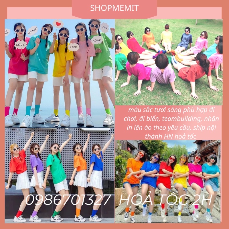 Áo Phông Trơn Đi Biển, Teambuilding, Áo Thun Nhiều Màu Nam Nữ