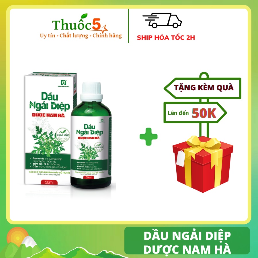 [GIÁ GỐC] Dầu Ngải Diệp Dược Nam Hà hỗ trợ làm giảm nỗi lo đau nhức dạng dầu thoa trên da hộp 50ml