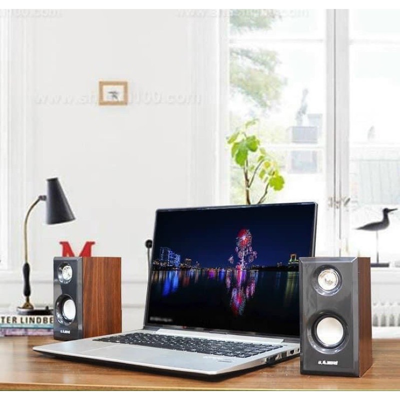 Loa Vi Tính 2.0 Hộp Gỗ Speaker Leerfei 1017 Loa Có Dây Dùng Cho Laptop, Pc, Điện Thoại,..