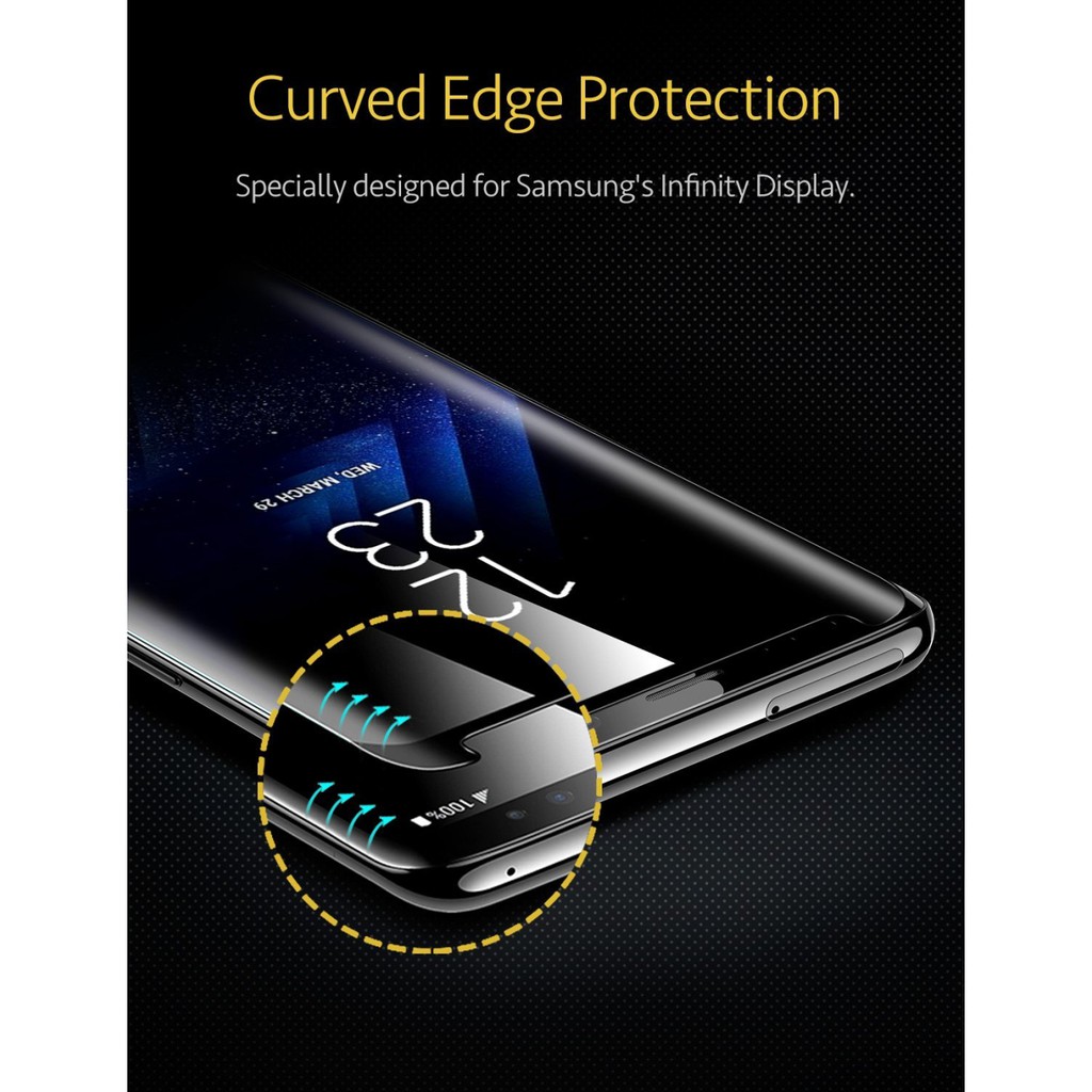 Miếng dán 5D Full màn cho Samsung Galaxy S8 - Đen