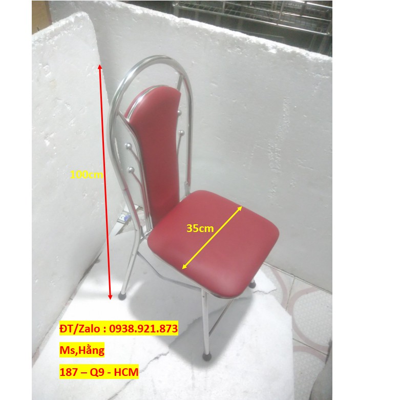 Ghế Xếp Có Dựa INOX Cao Cấp Bọc Nệm Xếp Gọn - GX28A