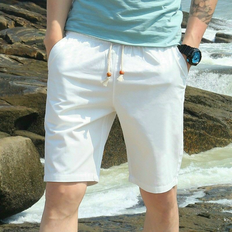 Quần short kaki unisex nam nữ lưng thun co giãn, kiểu dáng thể thao ngày hè