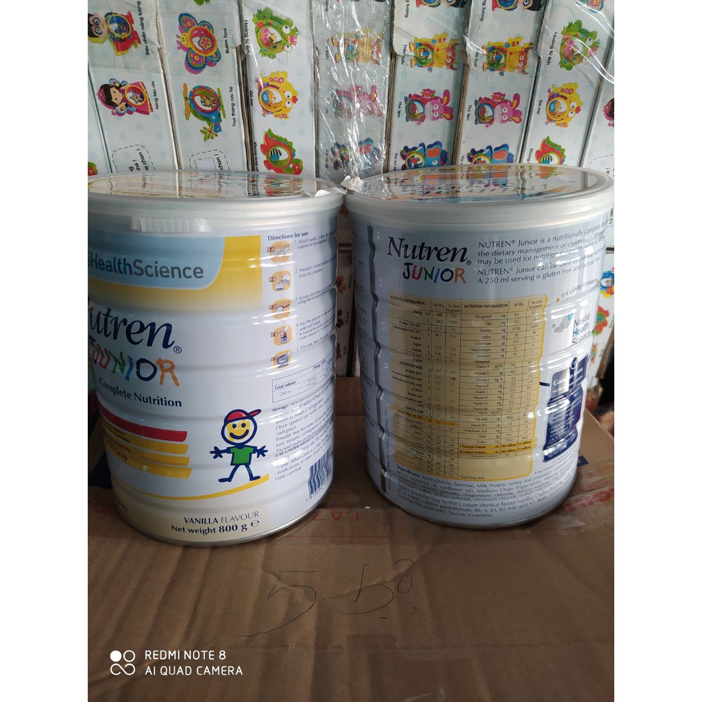 (HÀNG CÓ SẴN) 2 lon Sữa Nutren Junior 800g (5/2022)