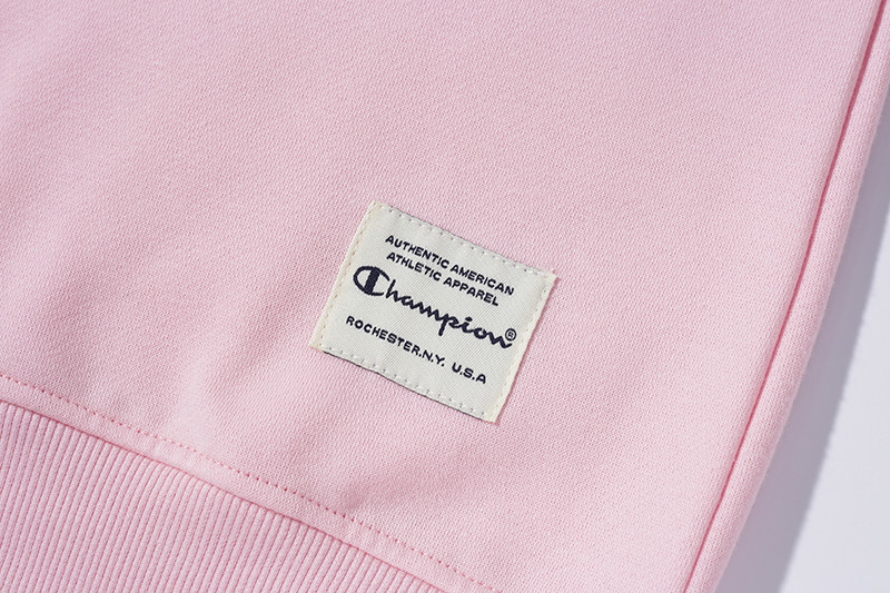 Áo Sweater Cổ Tròn Tay Dài Màu Trơn Thêu Chữ Champion Thời Trang