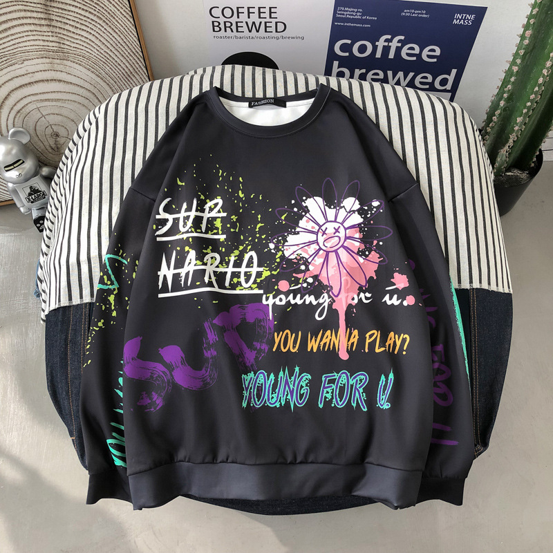 Áo Sweater Tay Dài In Họa Tiết Cá Tính Sành Điệu Cao Cấp | BigBuy360 - bigbuy360.vn