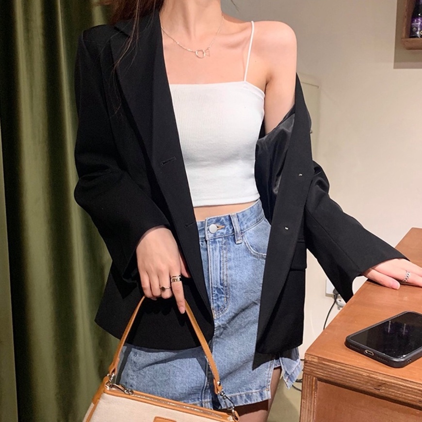 Áo croptop 2 dây mảnh co giãn mặc trong tiện lợi ADHM007 | BigBuy360 - bigbuy360.vn